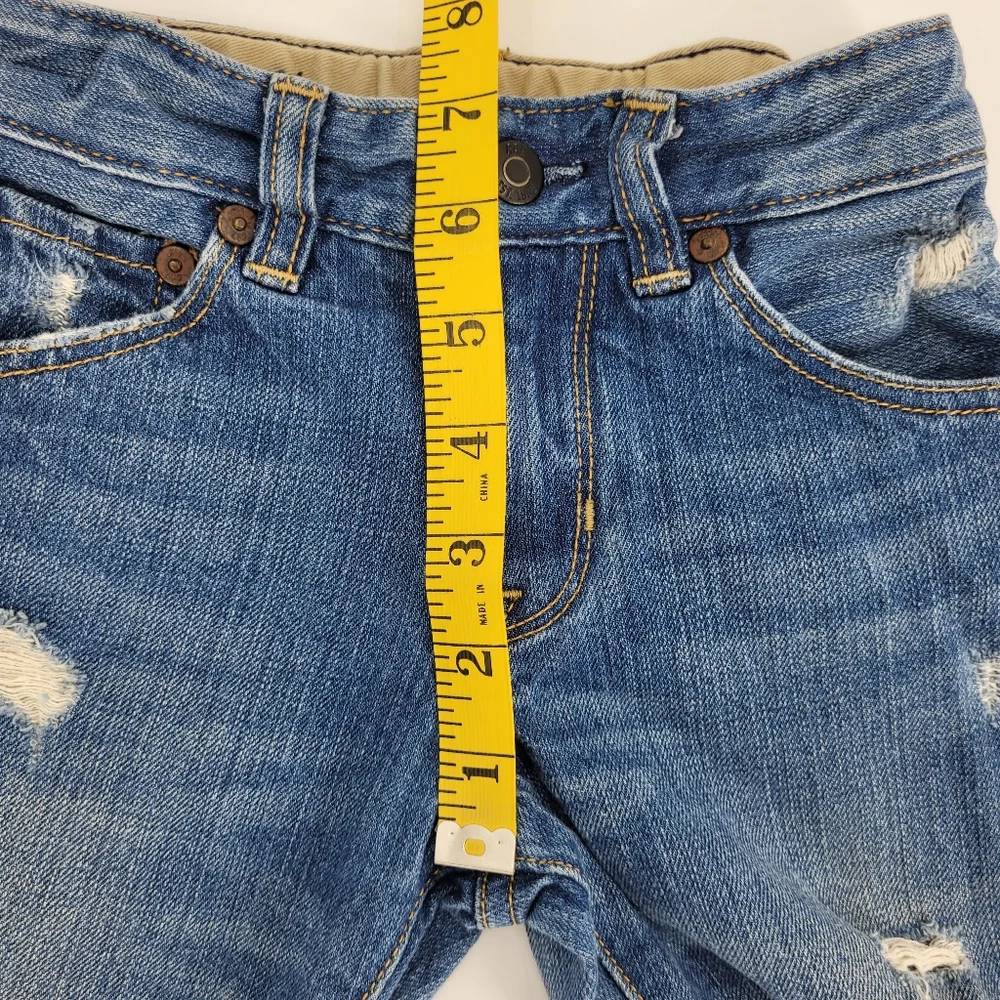 Gap Baby Toddler Jeans Distressed Straight Leg Denim Adjustable Waist Size 2T